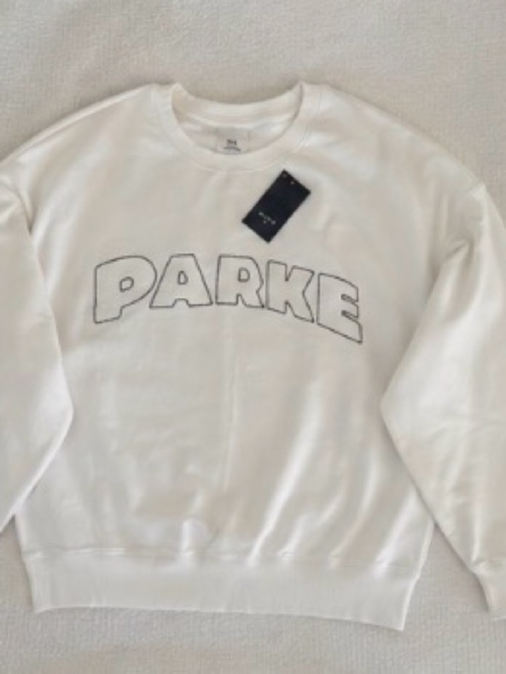 NWT PARKE x Target Oversized White Logo Sweatshirt S/M
